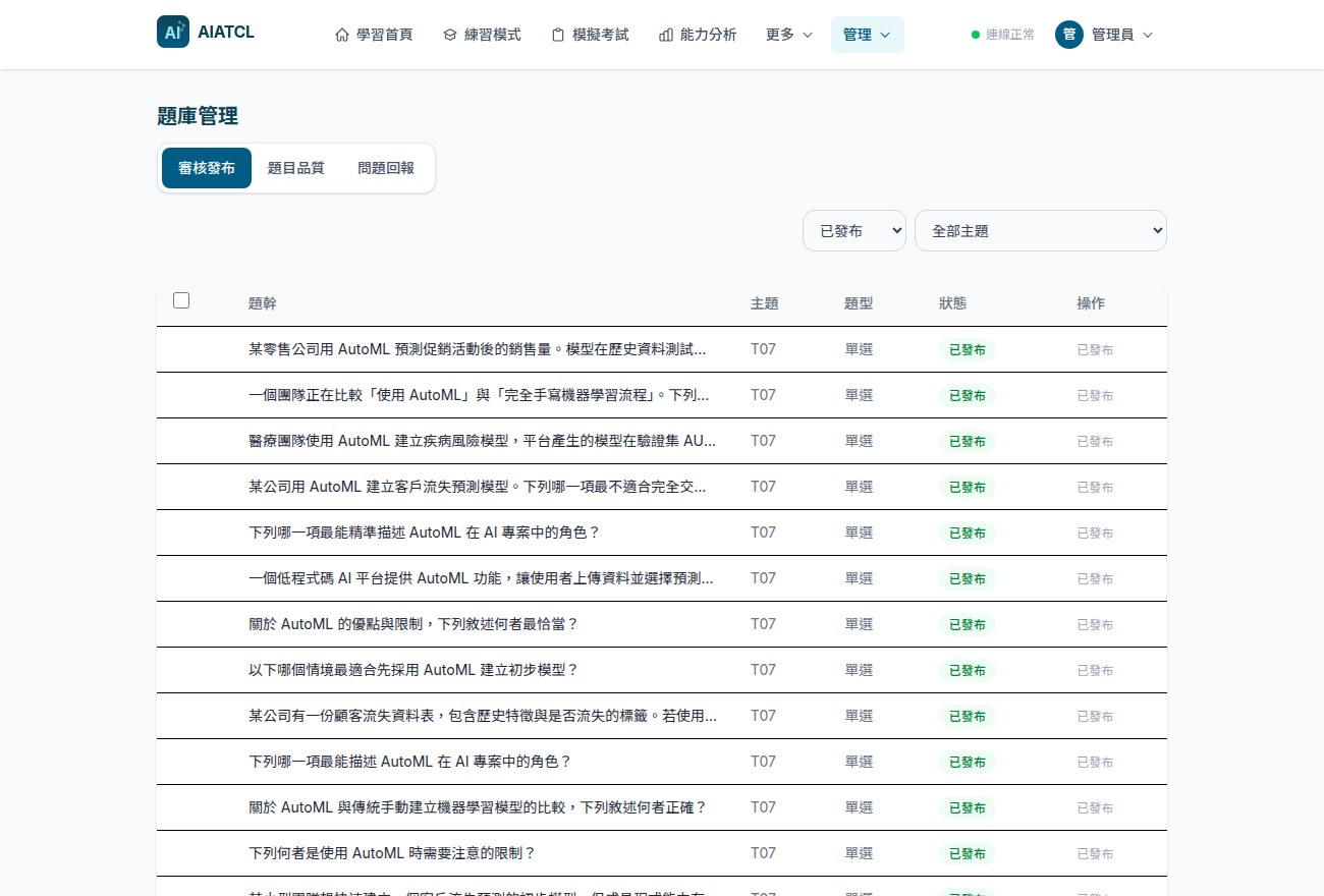 題庫管理
